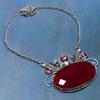 Ruby Natural Kunzite Gemstone 925 Sterling Silver Jewelry Necklace 18" I8s67