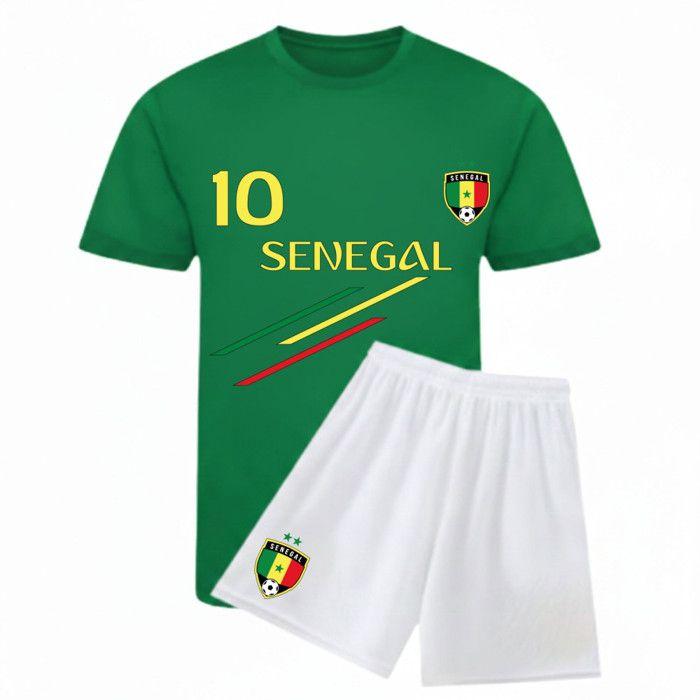 Ensemble foot enfant - NPZ - Maillot n°10 et Short - Vert - Tissu léger - Respirant
