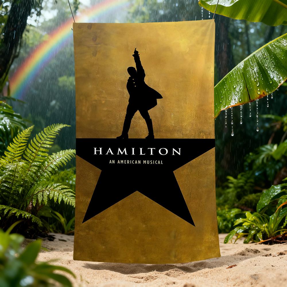 H-Hamilton-N ЛОГОТИП Полотенце Пляжное Быстросохнущее Мягкое Бассейн Полотенца Подарок для Путешествий Спортзал Душ Кемпинг спорт