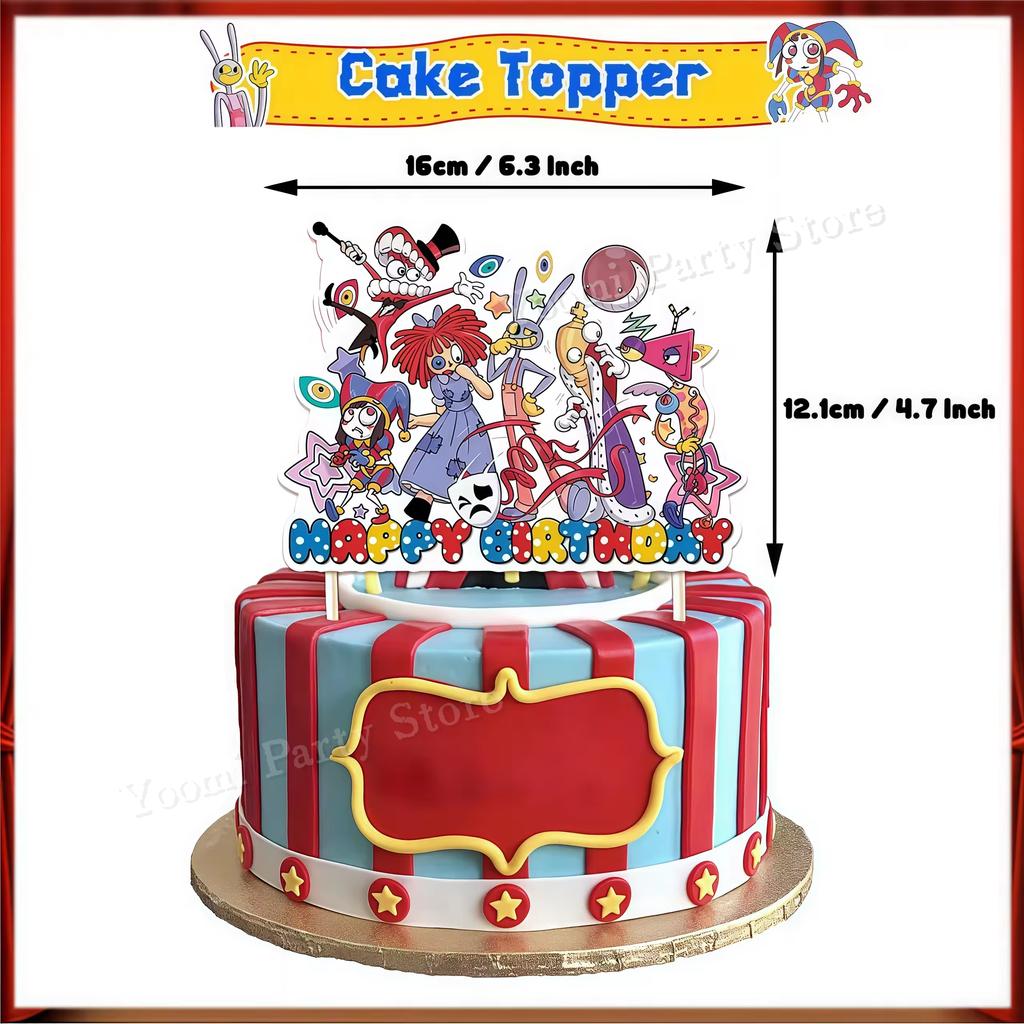 Amazing Tableware Birthday Party Decoration Digitaled Circus Balloon Banner Cake Topper Party Supplies Baby Shower decor gifts