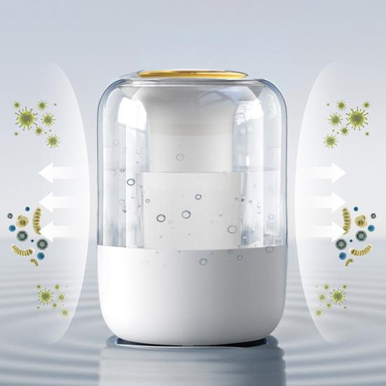 Увлажнитель воздуха с цветной подсветкой, светодиодный дисплей влажности, две насадки, USB, увлажнитель с холодным паром, тихий домашний офис, спальня, диффузор эфирных масел