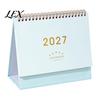 Monthly Organizer for Desk 2027 Calendar, Standing Flip Desktop Minimalist Gold Foil Cover Academic Year Calendar Planner, Thick Paper Note