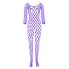 Plus Size Women Hollow Fishnet One-piece Stocking Open Net Lingerie Sexy See-through Lingerie