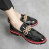 Fashion Black Elegant Brogue Shoes for Men Party Dress Loafers Office Mens Casual Business Shoes Wedding Flats Slip-on Youth Trend Shoes