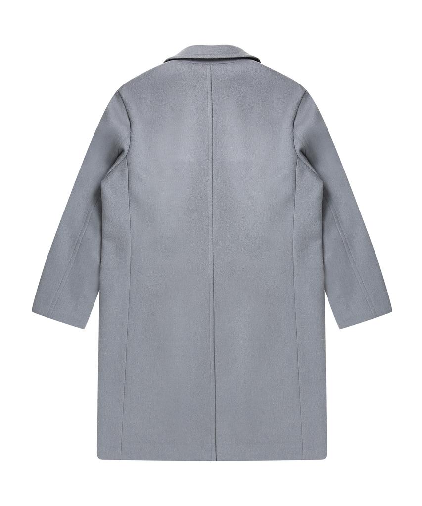 Solew Double-Breasted Coat_Grayish Blue