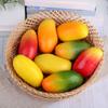 6Pcs Realistic Fake Fruit Mango Decoration Assorted Lifelike Mango Models for Table Decors and Visual Merchandising