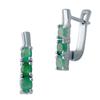 Silver Earrings with Natural Emerald 0.913ct (2027683)