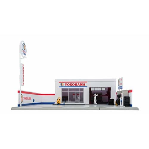 Tomicarama Vintage 1/64 Scale 05a Tire Shop (Yokohama Tire) Miniature Car Accessories, ABS Resin, Finished Product