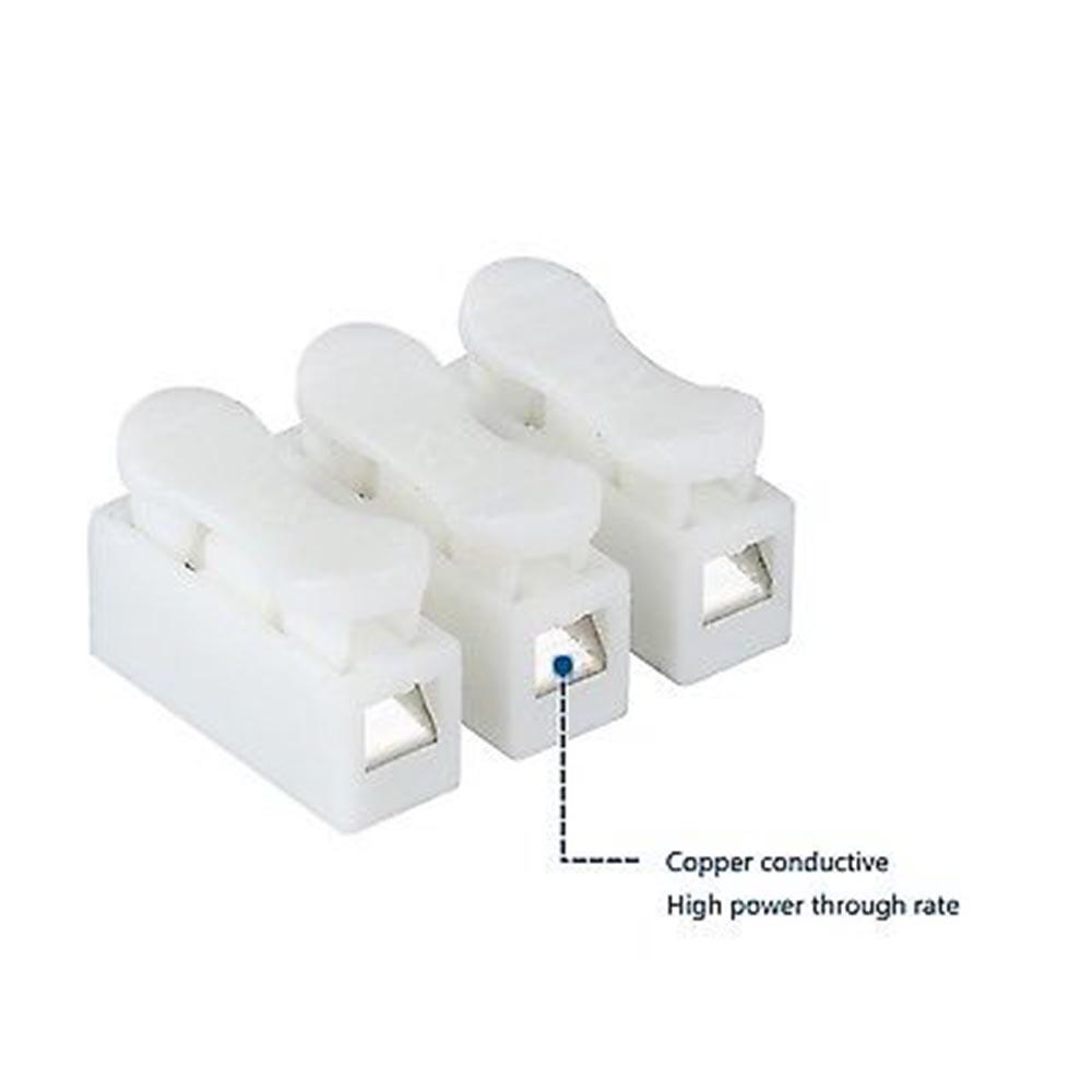 30PCS Hot High Quality Brand New Cable Clamp Terminal Block 2p CH2 Spring Connector Wire
