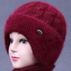 Warm Knitted Hat and Scarf Set for Middle-Aged and Elderly Women – Perfect for Autumn and Winter