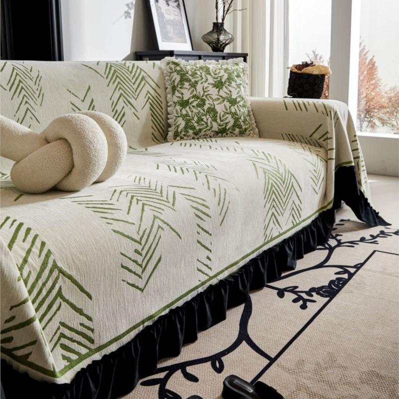Funda Sofa Home Chenille Fishbone Pattern Sofa Mats Throw Blanket  All-season Camping Picnic Blanket Cover Sofa Cover