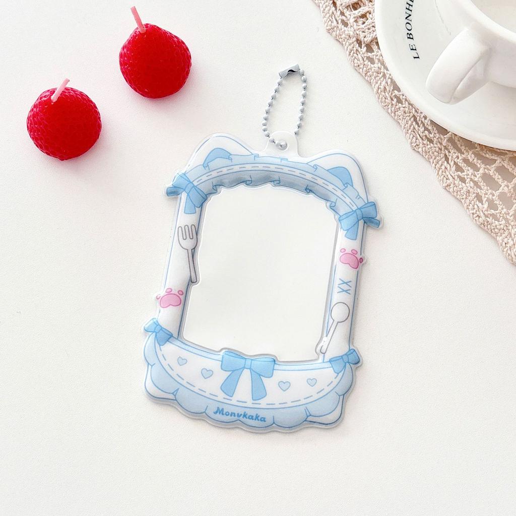Cute Kitten Photocard Holder Keychain Photo Card Holders 2.1x2.7 Inch ID Badge Holder Bus Card Credit ID Bank Card Holder