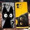 Чехол для телефона для Xiaomi Poco F7 F6 F5 F4 F3 X7 X6 X5 X4 X3 NFC M4 C51 C55 GT Pro 5G Мягкий ТПУ Милый Забавный Мультяшный Черный Кот