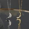 Irregular Moon Pendant Necklace Crescent Temperament Cold Wind Female Korean Collar Chain Female
