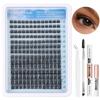 Single Cluster C Curved Multi-Hair False Eyelash Set 8-18Mmdiy Segmented Grafting Thick Eyelashes