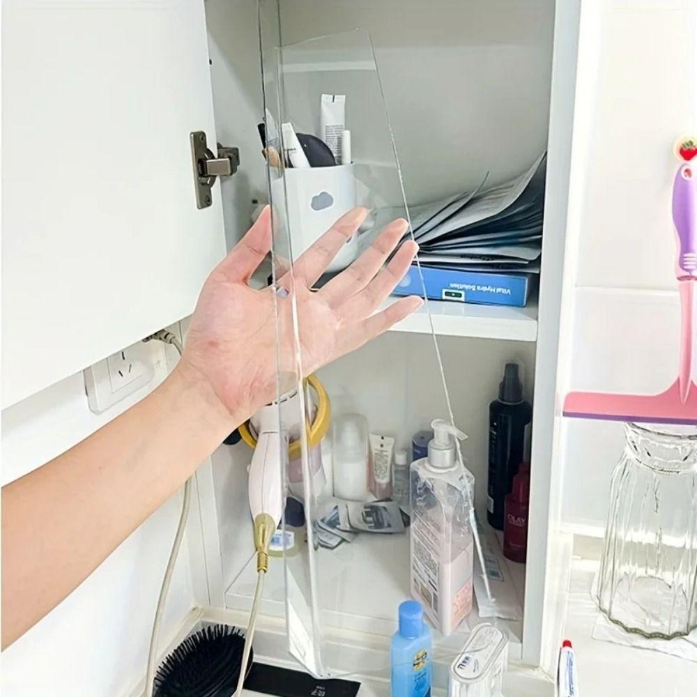 5Pcs 20/30/40cm Shelf Divider Panels Transparent Desk Gap Barrier Convenience Store
