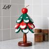 Foldable Pot Holder Christmas Tree Wooden Trivets Durable Pine Wood Potholders with Storage Stand Space Saving Kitchen Decor Heat Resistant