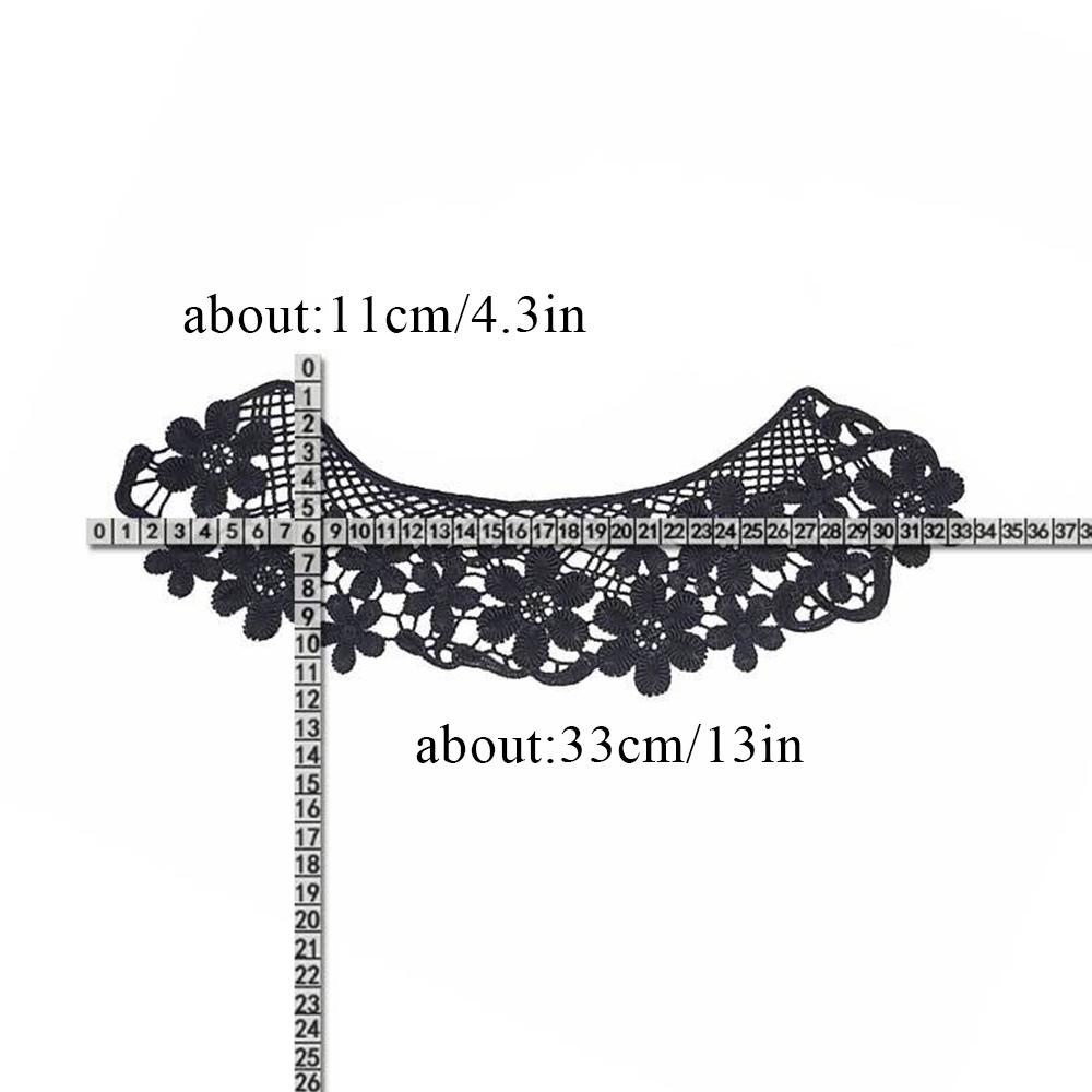 Women's Fashion Decoration Fake Collar Vintage Hollow Lace Crochet Neckline Detachable Shirt Blouse Flase Collar Lolita Girls