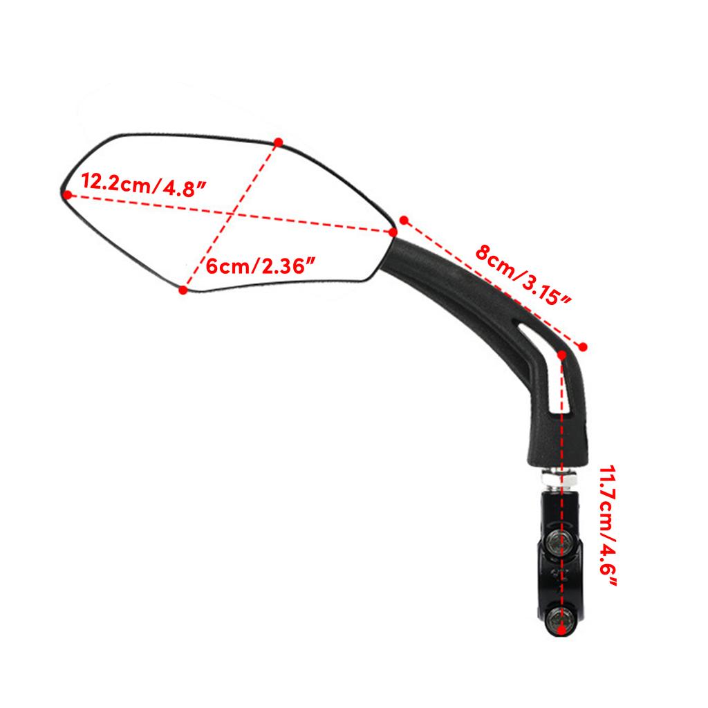 Universal Bike Mirror Adjustable Handlebar Rearview Mirror Wide Angles Safety Mirror for Electric Bike Riding Cycling