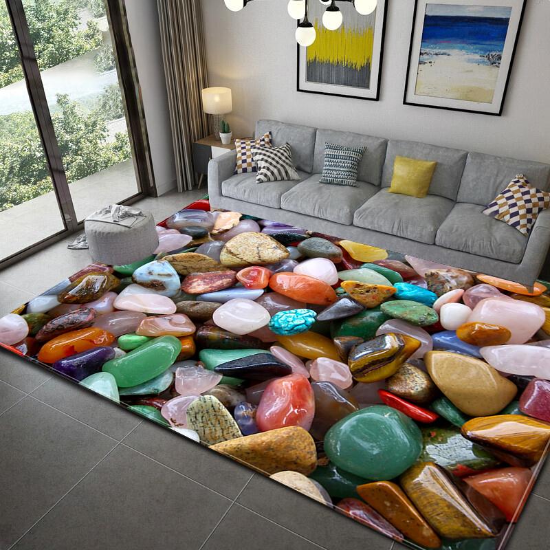 Коврики с узором булыжника, игровой коврик для детской комнаты, коврик с 3D принтом, детские игровые коврики, ковры для гостиной, спальни