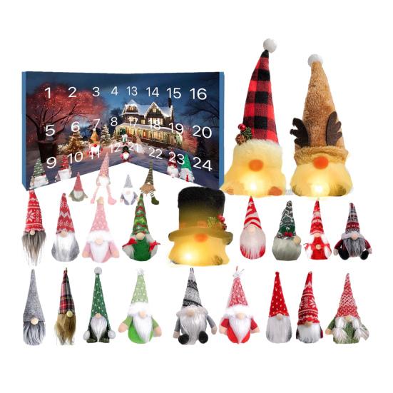 Gnome Advent Calendars 2025 24 Days Christmas Countdown Calendar with Light