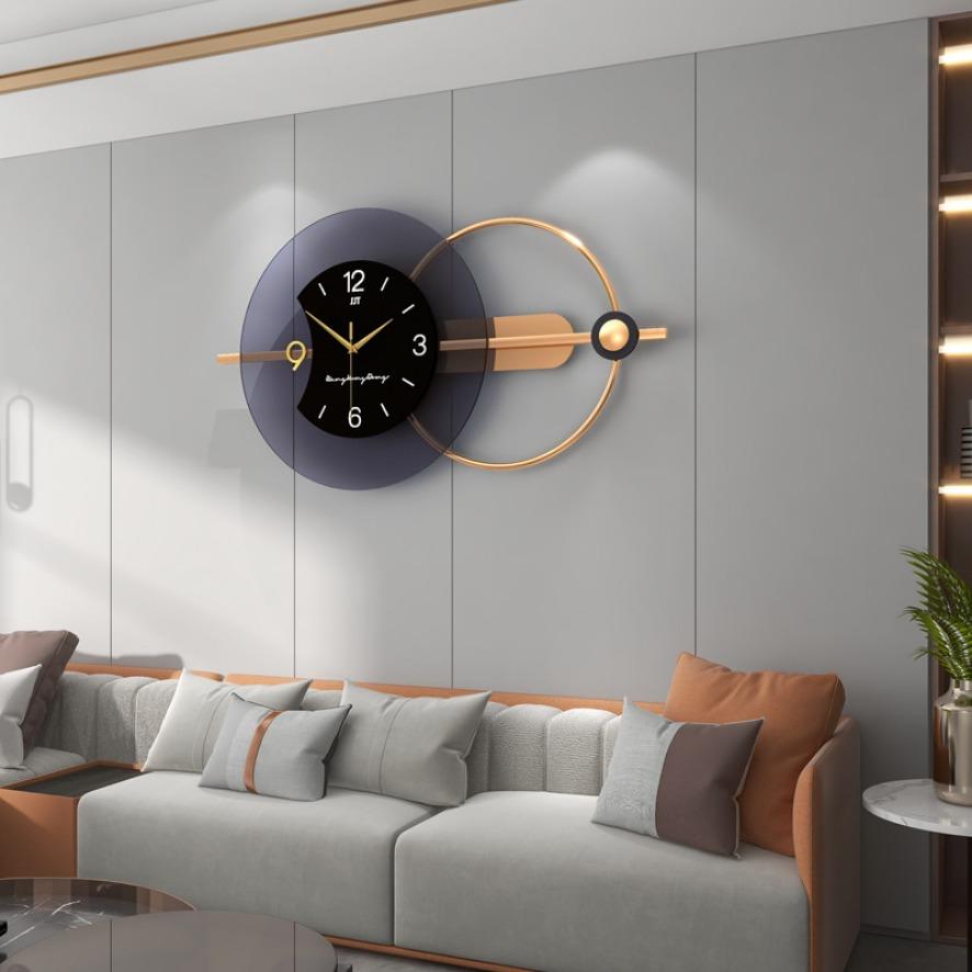Clock Living Room High-end Modern Light Luxury Home Punch-free Clock Wall Hanging Fashion Simple Creative Decorative Wall Clock