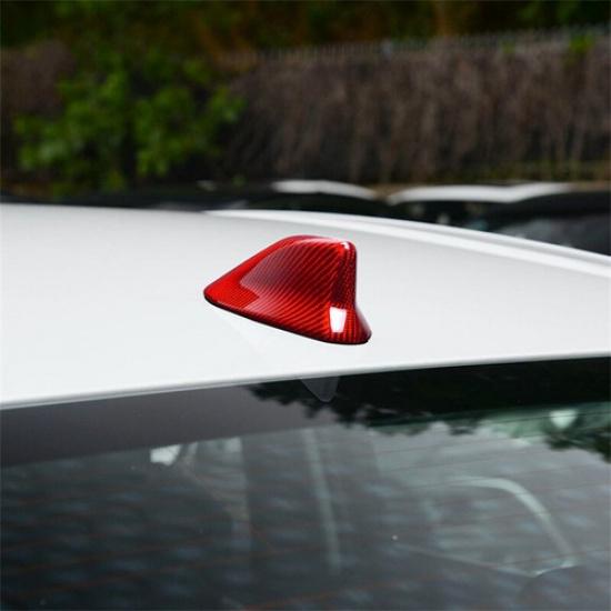 Red Hard Carbon Fiber Car Antenna Cover Portect Case For Toyota Camry