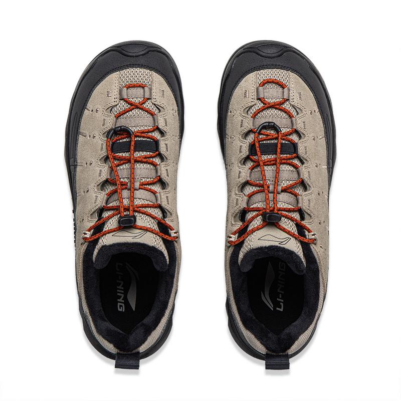 Li Ning Outdoor CF Tracing, Forest Grace SE Амортизация Термовозврат Низкие по высоте Туристические ботинки Унисекс Серый Черный AHTV061-1