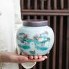 Chinese Ceramic Tea Caddy Portable Sealed Jar Travel Tea Boxes Kitchen Spice Organizer Candy Coffee Dried Fruit Storage Tank