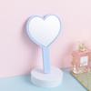 Cute Love Makeup Mirror Sweet Vanity Mirror Durable Heart Handle Mirror  Eyelash Extensions