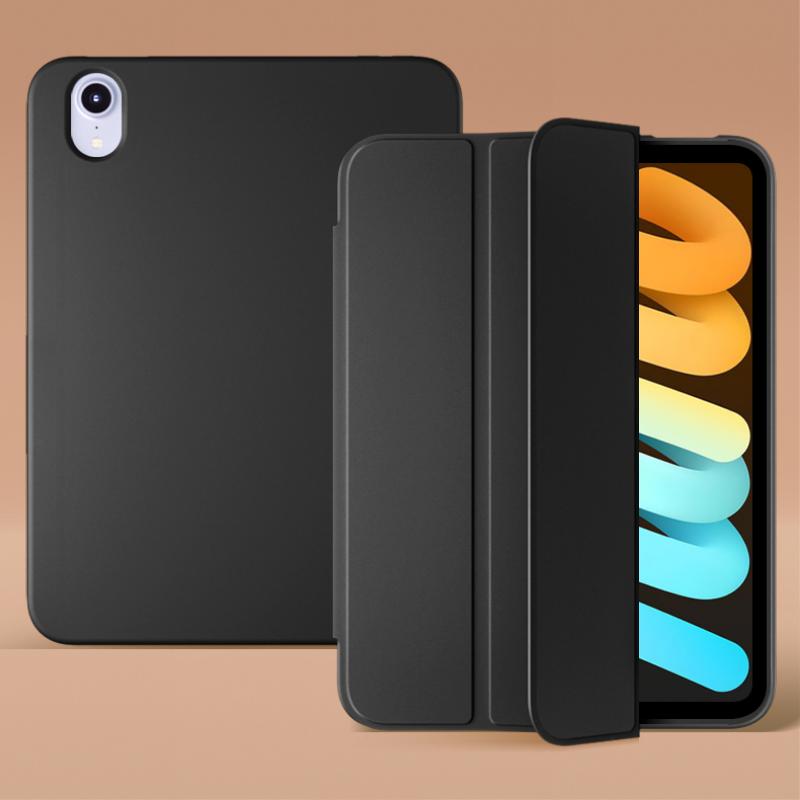 Тройной чехол-подставка для iPad mini 6. Чехол 2021. Мягкая силиконовая задняя крышка для iPad mini 6. Противоударный защитный чехол для iPad Mini 6-го поколения.