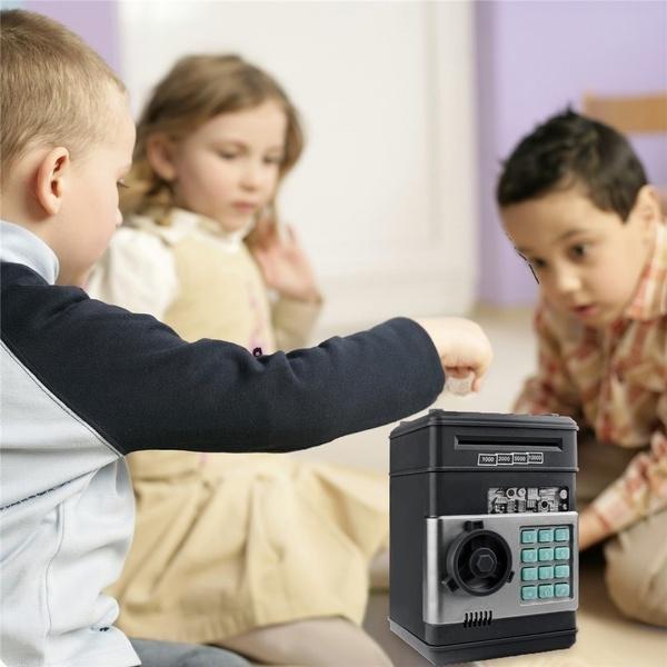 Пароль Копилка Электронная копилка Банкомат Наличные Монеты Коробка для сбережений Банкомат Банк Сейф Автоматический депозит Банкнота