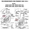 Черный Дефлектор Воды и Уплотнительная Лента для Toyota Probox 2002-2014 Отделка Окна