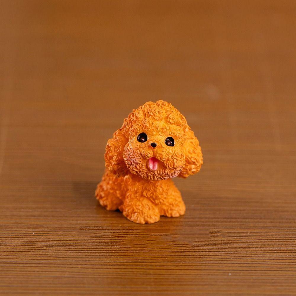Mini Cute Puppy Statue Cartoon Cartoon Dog Gift Miniature Dog Figurine