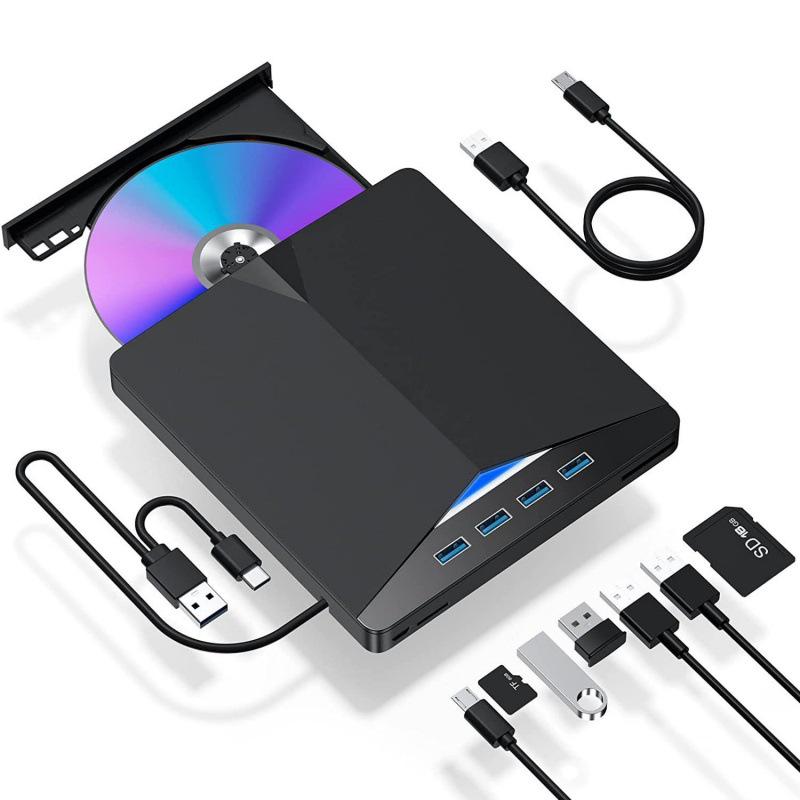 Внешний DVD-привод USB 3.0 и многофункциональный CD-привод Type-C с расширяемым оптическим приводом