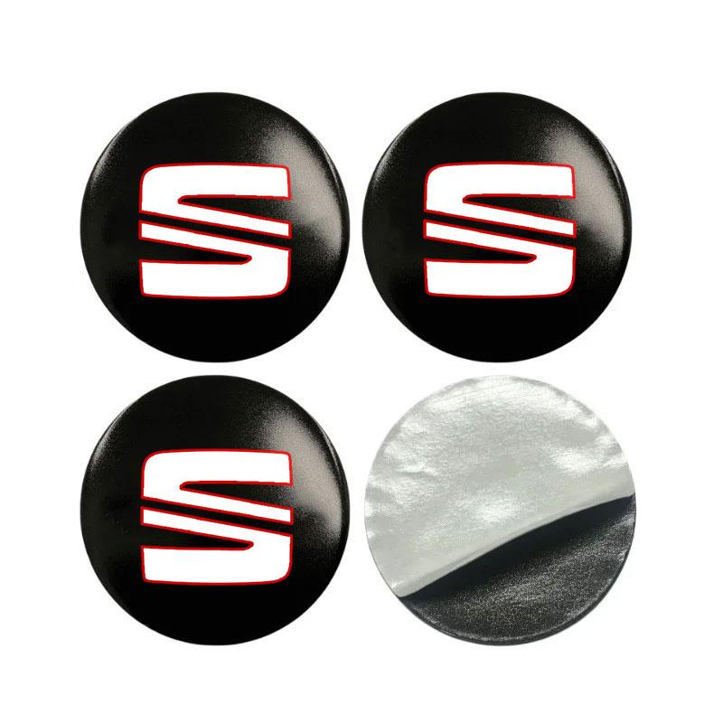 Наклейки на центральные колпачки колес автомобиля Наклейки на колпаки ступиц Для Seat Leon 5f Ibiza 6l 6j Leon 1p Cushion Altea Xl Leon Mk Автоаксессуары