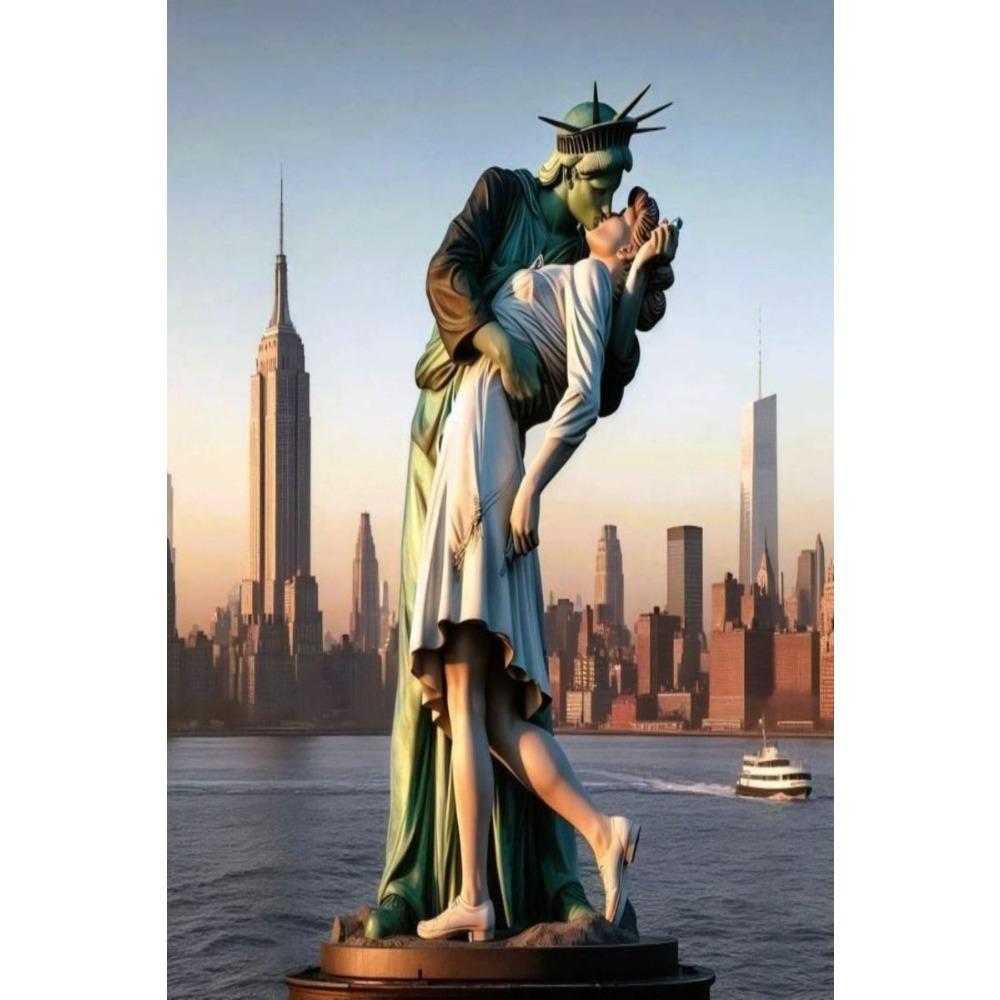 Vintage Metal Tin Sign Liberty Goddess Wall Art Decor For Living Room Bedroom