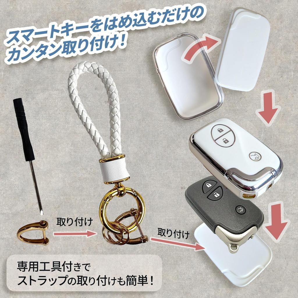 Nishihaya Lexus Key Case CT200h LEXUS RX270 GS GX ES LX Series Car Waterproof Full Protection, Black