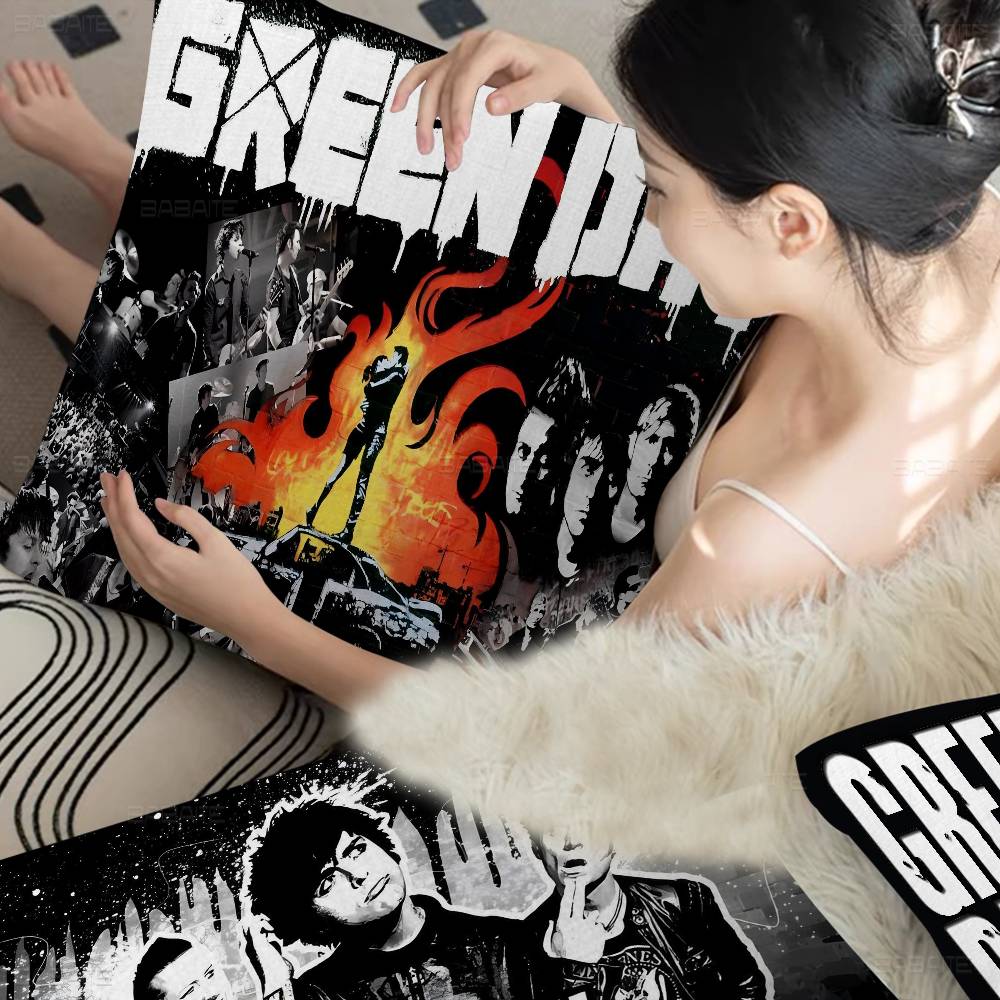 G-Green D-Day Band Pillow Gift Home Office Decoration Bedroom Sofa Car Cushion Cover Case 45X45