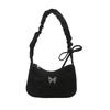 Street Style Small Crossbody Bag With Wrinkle Design And Polyester Interior For Casual Outings