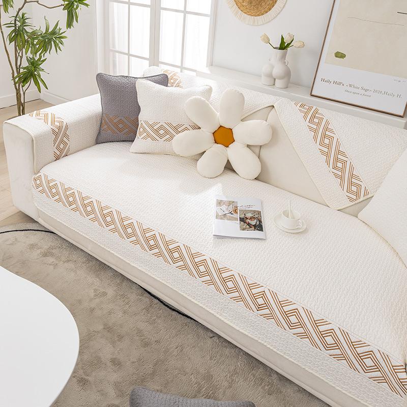 Стираная хлопковая подушка для дивана, нескользящий чехол для дивана, скандинавский простой современный чехол для подушки на сиденье, утолщенная ткань на четыре сезона
