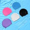 Silicone Waterproof Swimming Cap for Long Hair - Professional Diving Protection, Solid Color