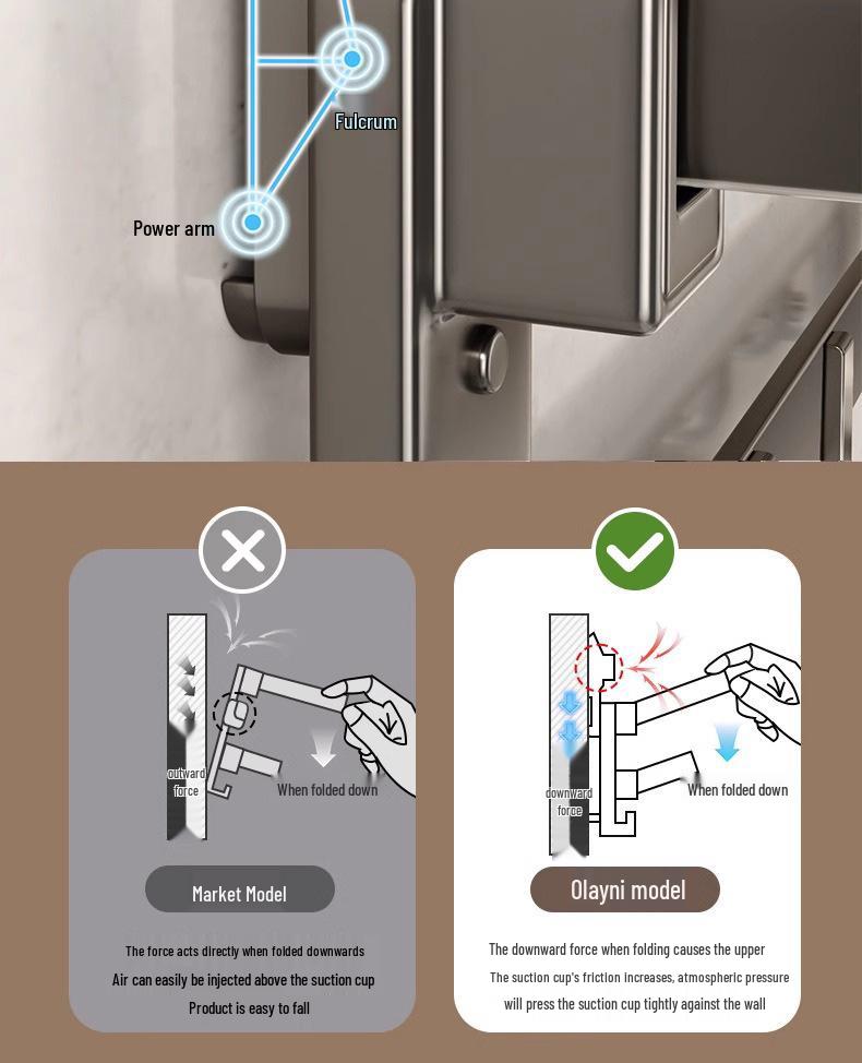Прочная настенная двойная вешалка для полотенец на присосках без сверления для ванных комнат