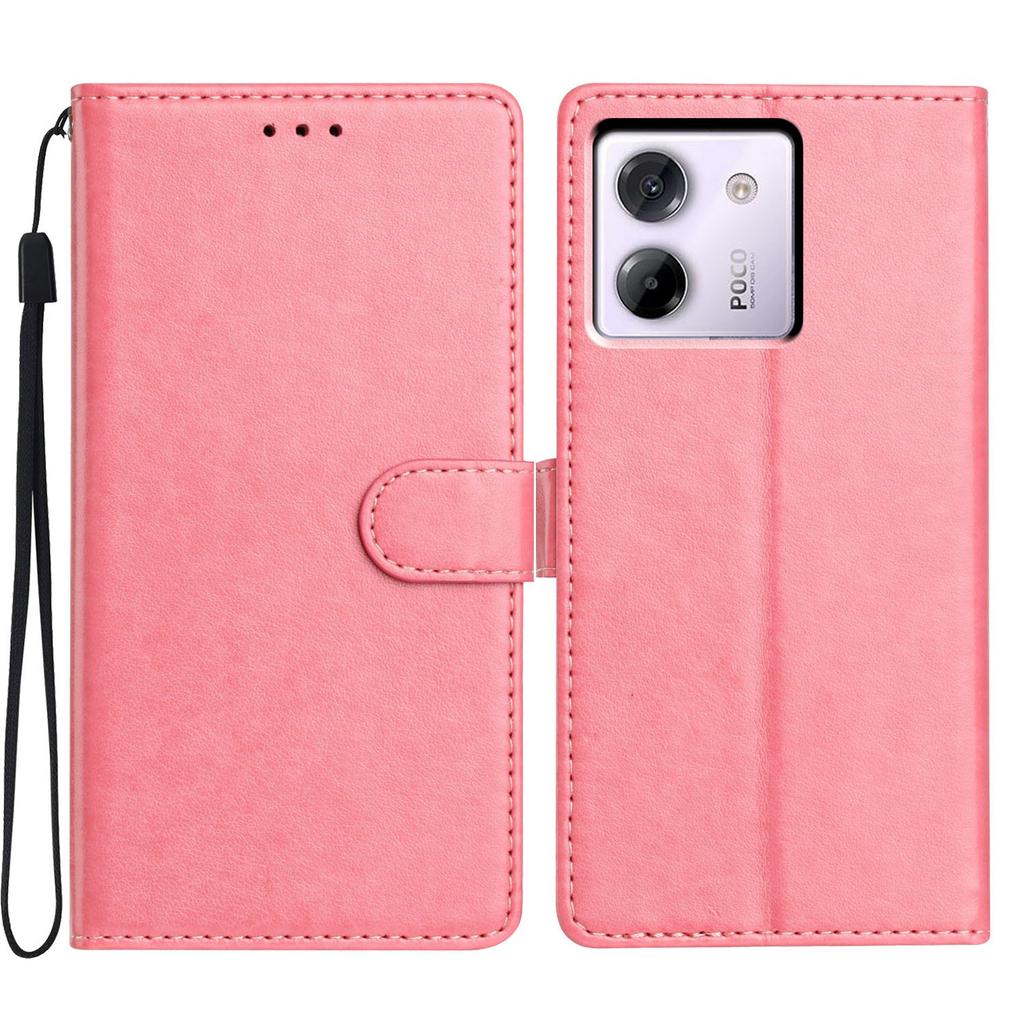 Кожаный чехол-кошелек-подставка для телефона Xiaomi Poco M7 Pro 5G с удобным ремешком