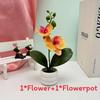Potted Faux Phalaenopsis Flower For Event Decor And Indoor Embellishment Home