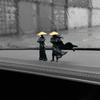 Подарок Крутая Фигурка Кунг-фу Мечника Черно-Белые Мини-Украшения Макет Песочного Стола Декор для Растений