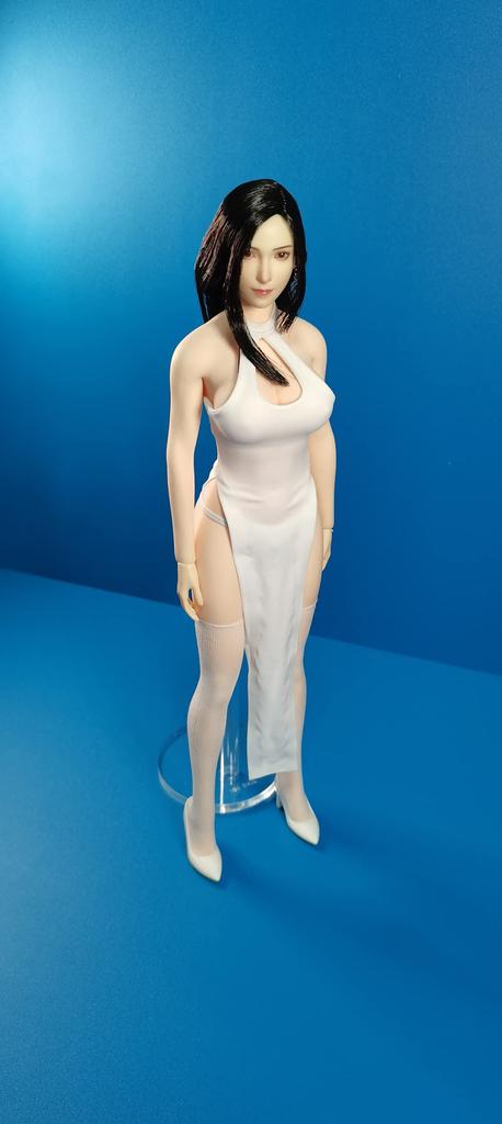 Фигурка цветная супер сексуальная красивая китайская голова в платье и обувь не [TOYBARJAPAN] 1/6 аксессуары/белый (Корпус, в комплекте)