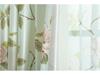 Высококачественная пасторальная белая шелковая плотная штора с цветочным принтом и односторонним бархатом
