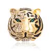 Big Brand Rhinestone Tiger Brooches for Women Men 2-color The Year of Tiger Party Brooch Pin Gifts