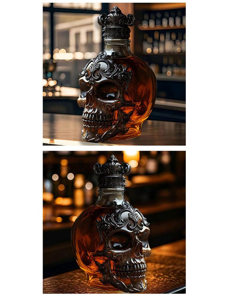 Skull Whiskey Decanter - Unique Glass Bottle Design